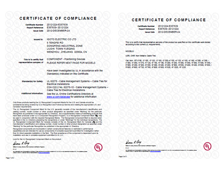UL Certificate UL Certificate